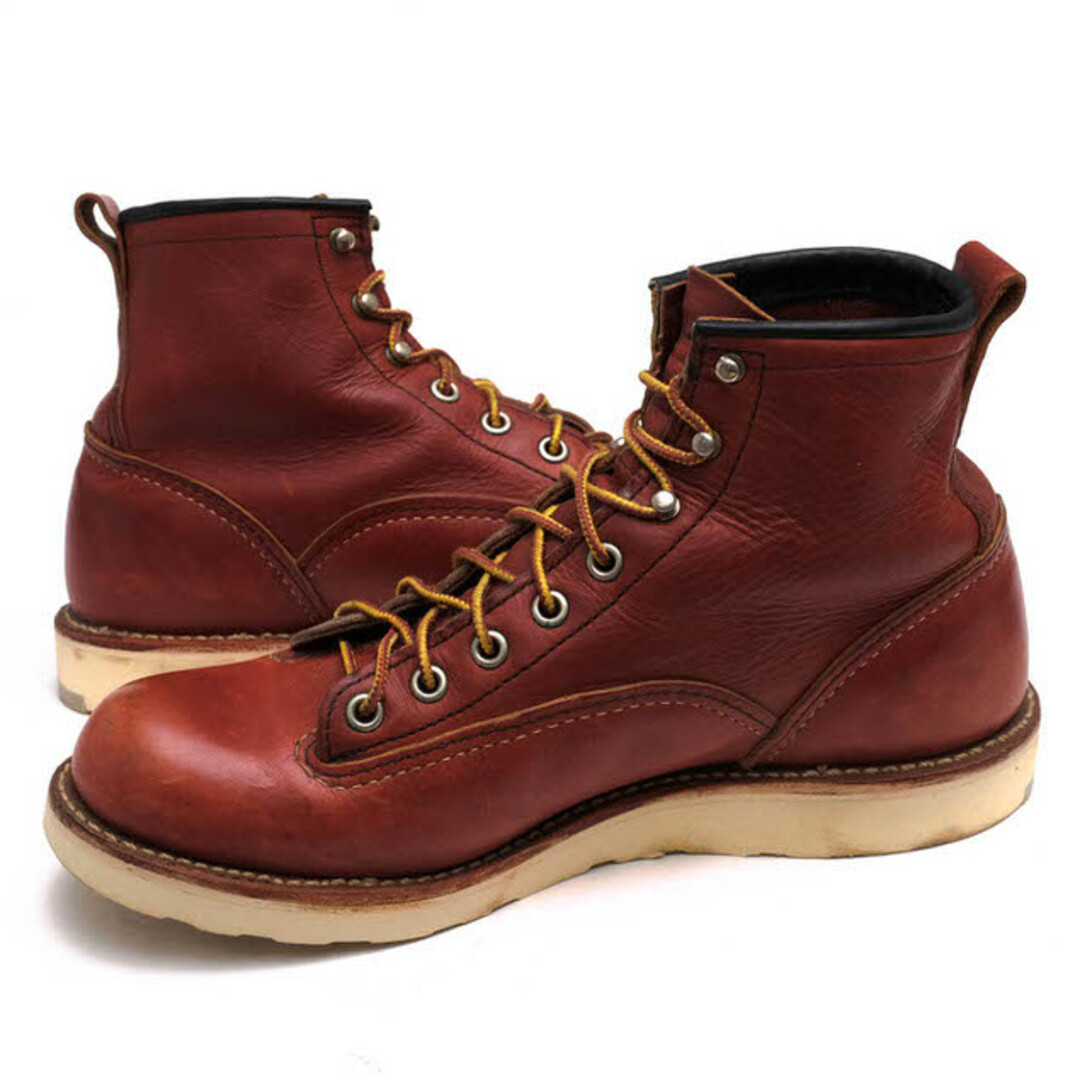 REDWING(レッドウィング)のレッドウィング／RED WING ワークブーツ シューズ 靴 メンズ 男性 男性用レザー 革 本革 レッド ブラウン 赤 茶  2924 6'LINEMAN BOOTS ラインマン プレーントゥ グッドイヤーウェルト製法 メンズの靴/シューズ(ブーツ)の商品写真