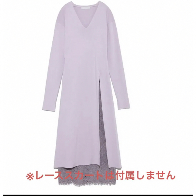 CELFORD レースレイヤードニットワンピース ※スカート付属なしセル