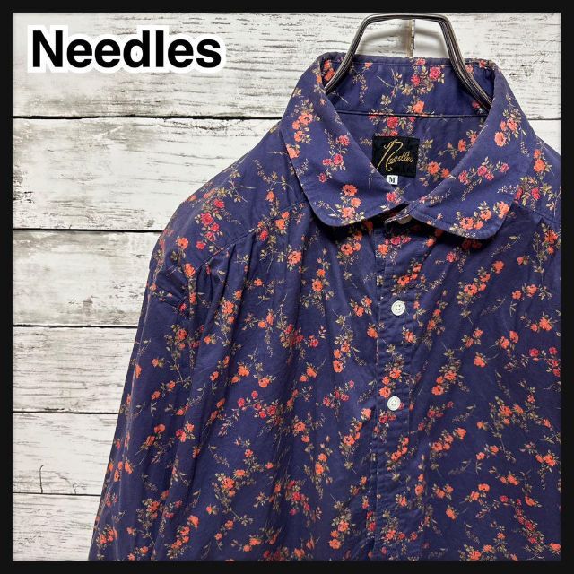 【希少】美品　NEEDLES ニードルス　総柄　フラワー　花柄　長袖シャツ　S