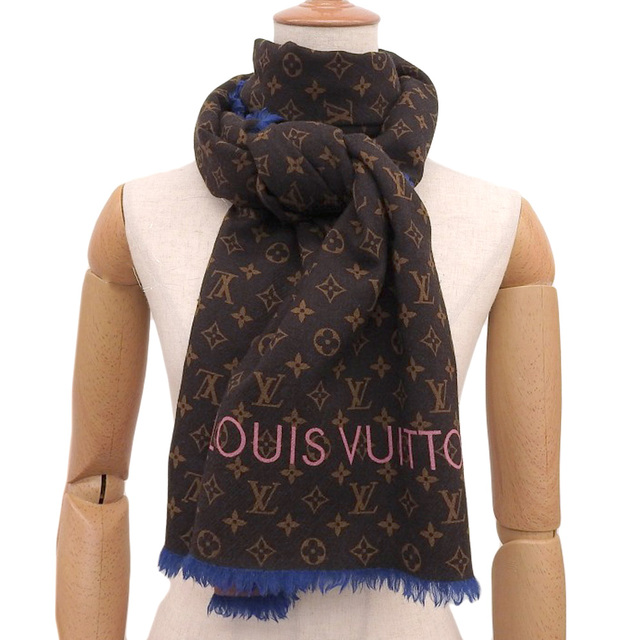 【本物保証】 箱付 超美品 ルイヴィトン LOUIS VUITTON モノグラム エトール テリング モノグラム ストール マフラー ショール M78716 希少