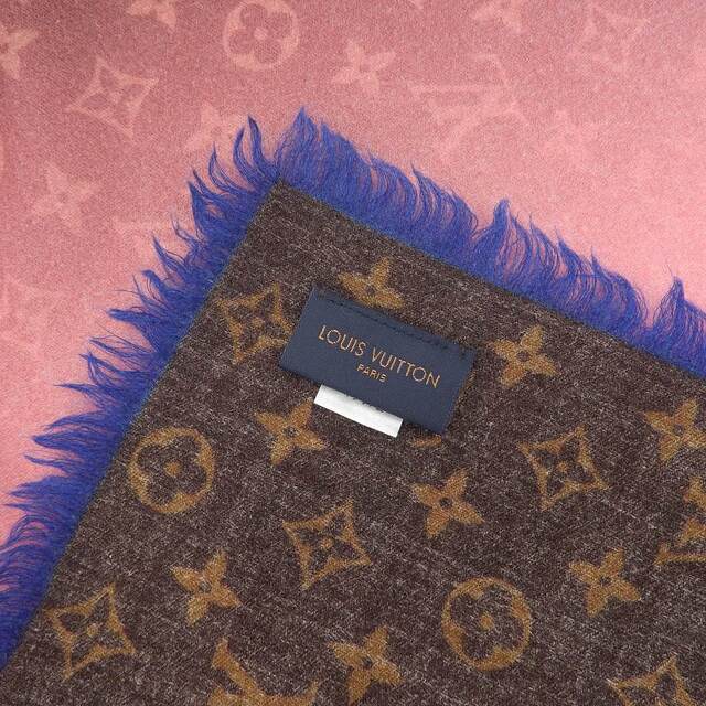 【本物保証】 箱付 超美品 ルイヴィトン LOUIS VUITTON モノグラム エトール テリング モノグラム ストール マフラー ショール  M78716 希少