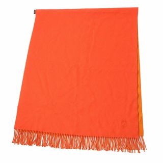 未使用 エルメス HERMES マフラー ストール 22AW アントルラック・エケストル ホース 馬柄 カシミヤ100％ レディース オレンジ/アイボリー