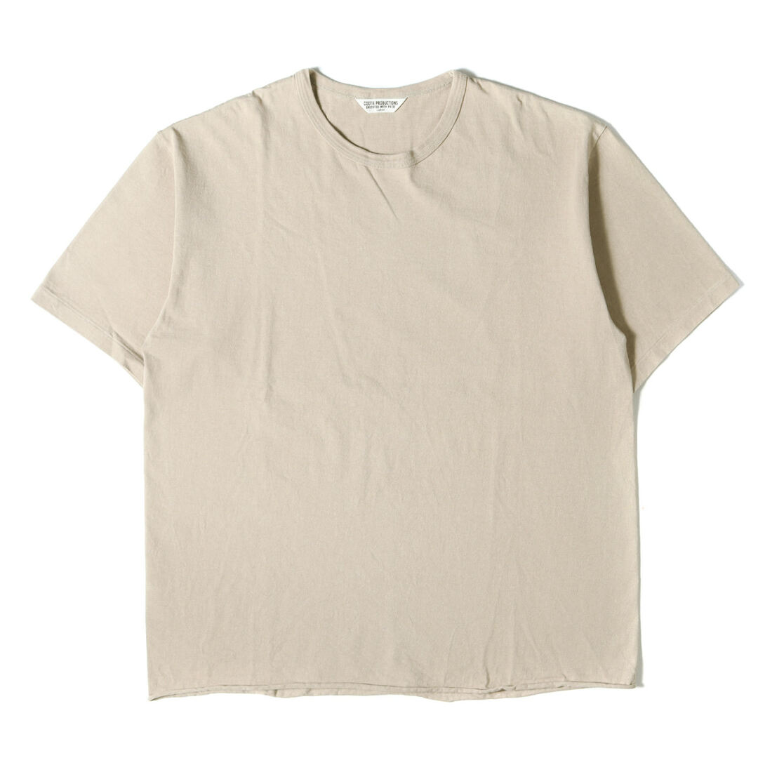 COOTIE クーティー Tシャツ プレーン クルーネックTシャツ Plain Crewneck S/S Tee 19SS ベージュ L トップス カットソー 半袖 ルーズシルエット 【メンズ】