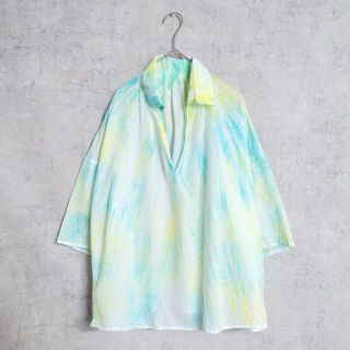 イッセイミヤケ(ISSEY MIYAKE)のか様専用★ISSEY MIYAKE マルチカラースキッパーブラウス トップス(シャツ/ブラウス(半袖/袖なし))