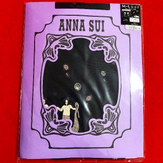 アナスイ(ANNA SUI)のアナスイローズ＆ハート柄タイツM～L／デニムブルー・30D／つま先にマーメイド柄(タイツ/ストッキング)