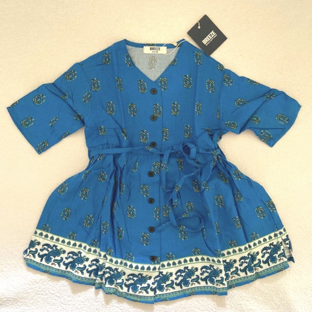 BREEZE(ブリーズ)の新品 タグ付き BREEZE ワンピース 80サイズ 2WAYガウンワンピース キッズ/ベビー/マタニティのベビー服(~85cm)(ワンピース)の商品写真