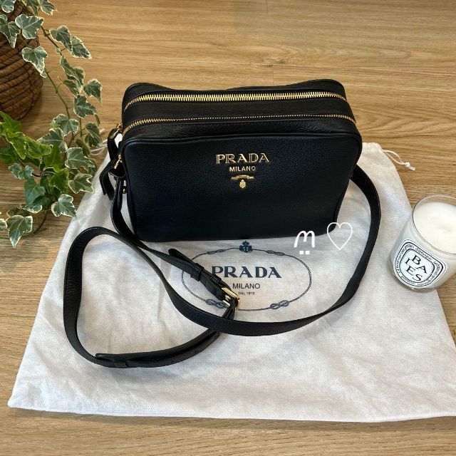 ⭐ 美品 PRADA ショルダーバッグ 斜め掛け レザー ナイロン ブラック