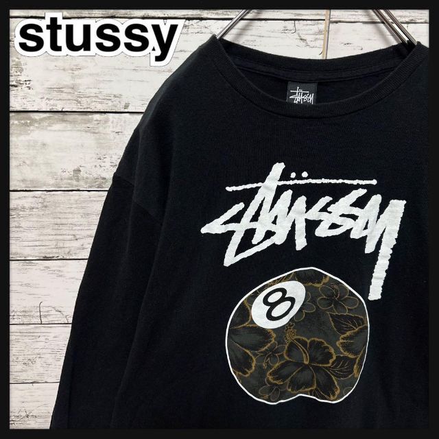 【即購入可能】stussy 総柄シャツ ブラック エイトボール
