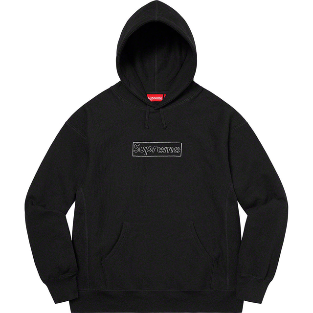 Supreme kaws chalk logo hooded Black L 18250円 メンズ トップス