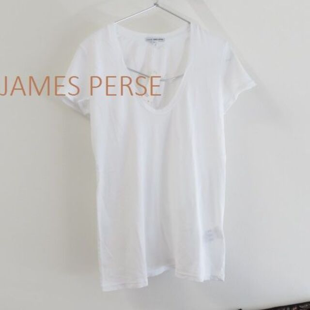 JAMES PERSE(ジェームスパース)の新品 JAMES PERSE ジェームスパース Tシャツ　白　１ レディースのトップス(Tシャツ(半袖/袖なし))の商品写真