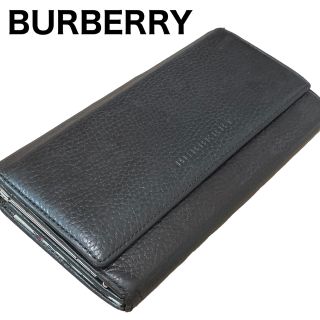 BURBERRY   BURBERRY 長財布 がま口 ノバチェック 本革 レザー 文字型