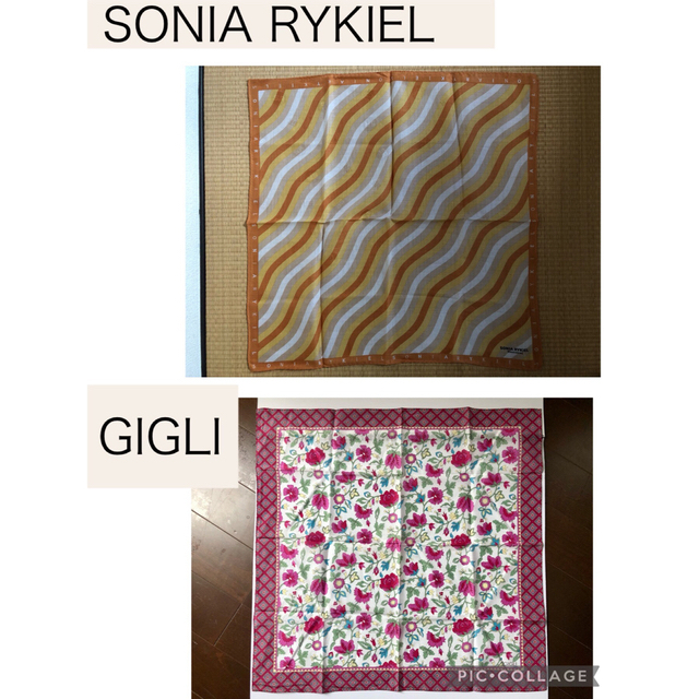 SONIA RYKIEL(ソニアリキエル)のSONIA RYKIEL ソニアリキエル　GIGLI スカーフ　２枚セット レディースのファッション小物(バンダナ/スカーフ)の商品写真