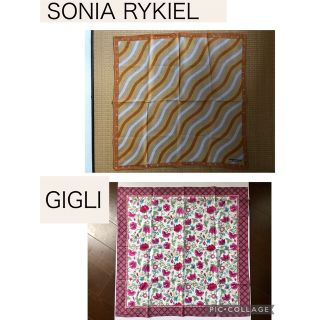 ソニアリキエル(SONIA RYKIEL)のSONIA RYKIEL ソニアリキエル　GIGLI スカーフ　２枚セット(バンダナ/スカーフ)