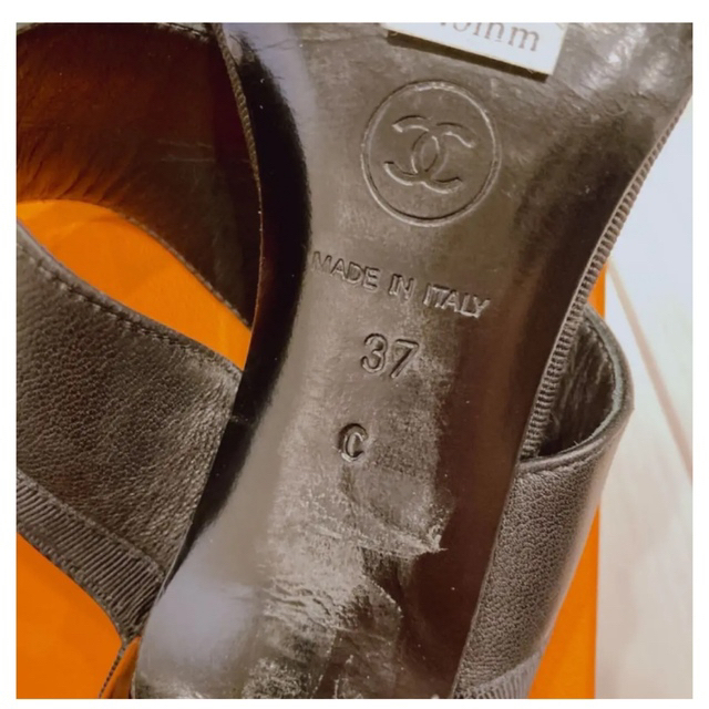 CHANEL(シャネル)の専用CHANEL サンダル　リボン　ブラック レディースの靴/シューズ(サンダル)の商品写真