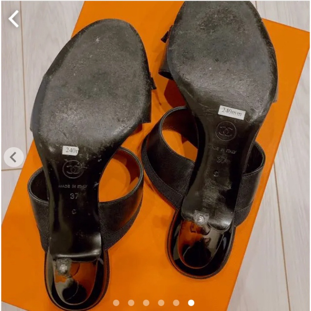 CHANEL(シャネル)の専用CHANEL サンダル　リボン　ブラック レディースの靴/シューズ(サンダル)の商品写真