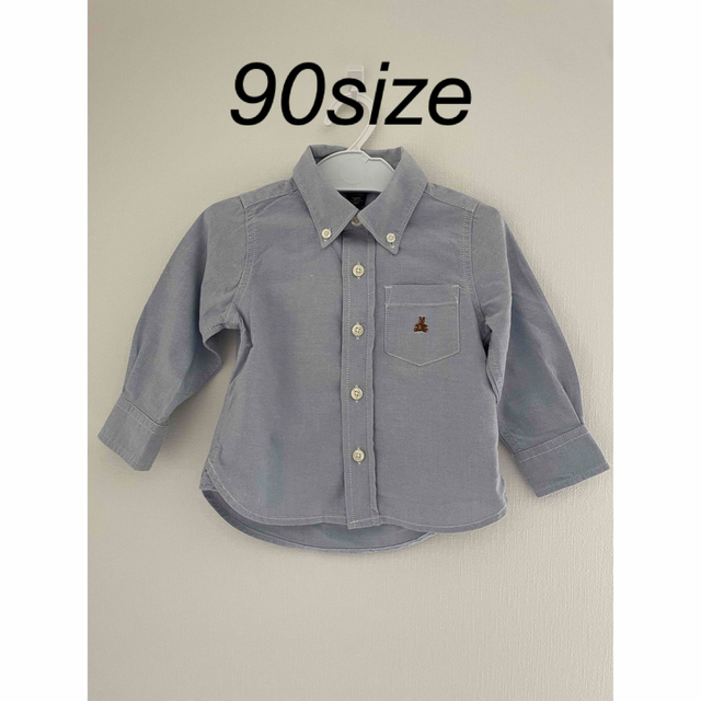 babyGAP(ベビーギャップ)の【GAP】90size ブルー ボタンダウン シャツ キッズ/ベビー/マタニティのキッズ服男の子用(90cm~)(ブラウス)の商品写真