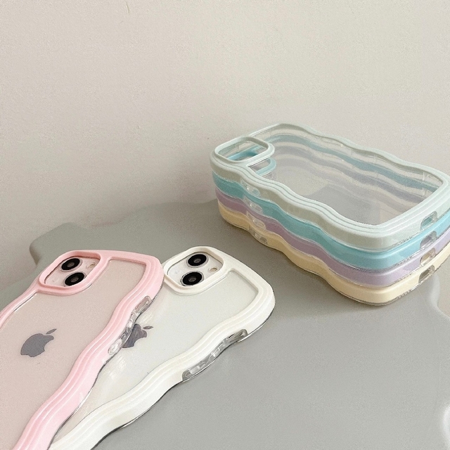 iPhone12ProMax ライトブルー 水色 クリア スマホ ケース 韓国の iPhone12ProMax ライトブルー 水色 クリア スマホ ケース 韓国の