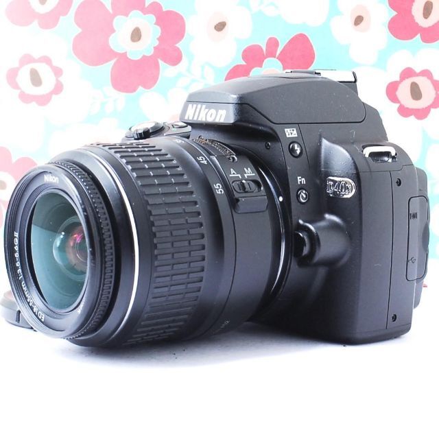 ❤️小さい軽い簡単綺麗❤Nikon Ｄ40x❤届いてすぐ使える❤️初心者お勧め❤レンズキャップフロント