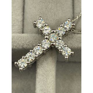 ダイヤモンド クロスネックレス 0.10CT モアッサナイト
