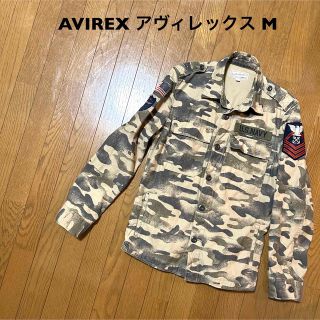 アヴィレックス(AVIREX)のMサイズ！AVIREX アヴィレックス 古着長袖ミリタリーシャツジャケット(シャツ)