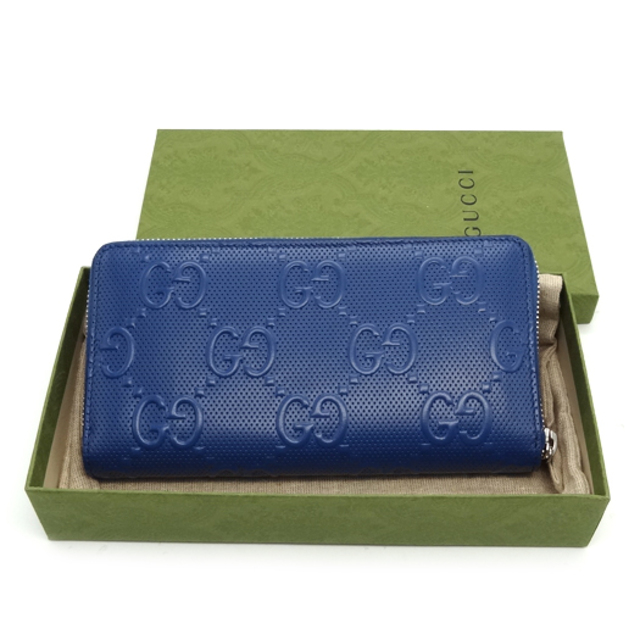 GUCCI - グッチ GGエンボス ウォレット ラウンドファスナー長 GUCCI - グッチ GGエンボス ウォレット ラウンドファスナー長