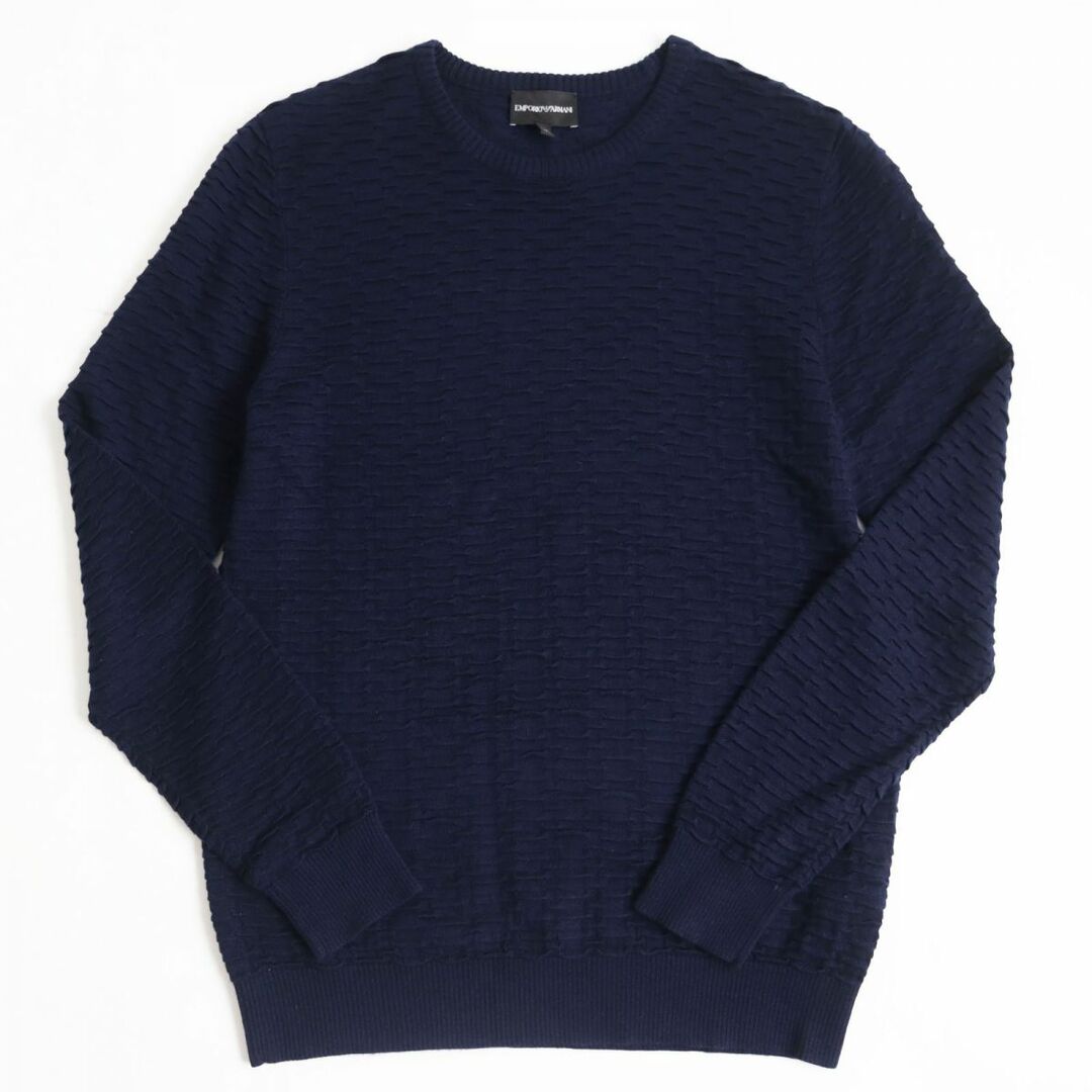 極美品○黒タグ EMPORIO ARMANI エンポリオアルマーニ 織柄 立体