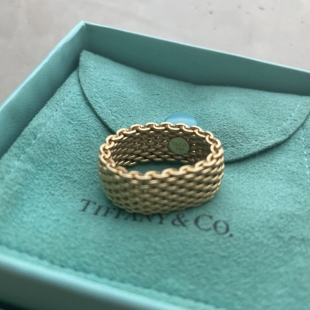 大特価!!】 廃盤 Tiffany サマセット リング 約15号 イエローゴールド