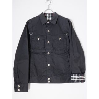 バーバリーブラックレーベル(BURBERRY BLACK LABEL)のBURBERRY BLACK LABELバーバリーブラックレーベル 裏チェック使い Gジャンタイプ ミリタリーコットントラッカージャケット。【M】【MJKA70664】(その他)