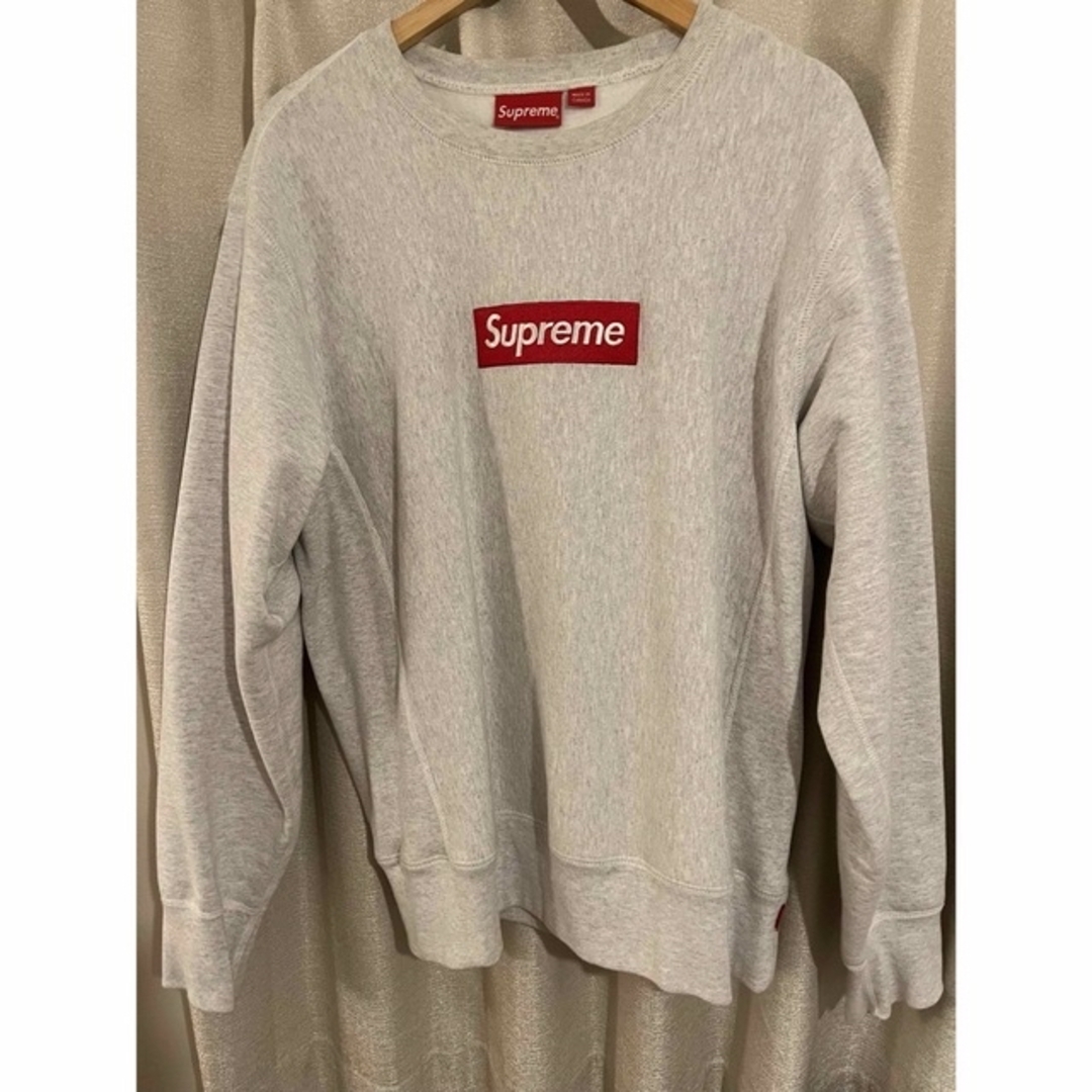 585cm着丈supreme box logo crewneck 18AW