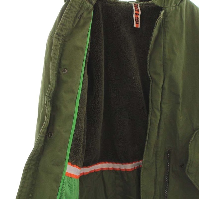 スコッチ&ソーダ モッズコート ロング丈 フード 中綿 アウター L 緑 メンズのジャケット/アウター(モッズコート)の商品写真