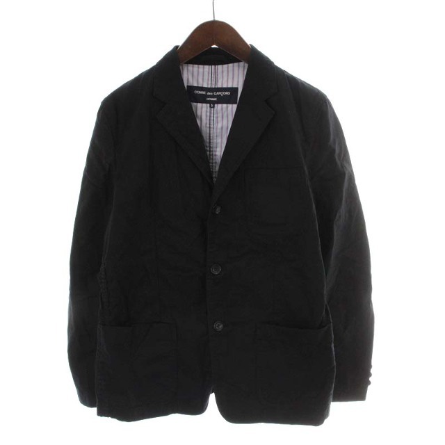 約50cm着丈COMME des GARCONS HOMME テーラードジャケット S 黒