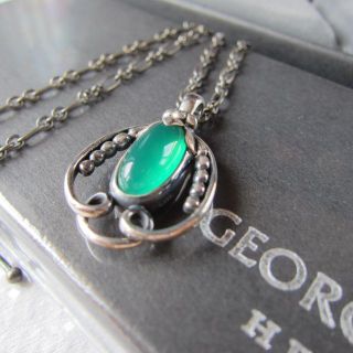 Georg Jensen(ネックレス ・ グリーン・カーキ/緑色系)の Georg Jensen(ネックレス ・ グリーン・カーキ/緑色系)の