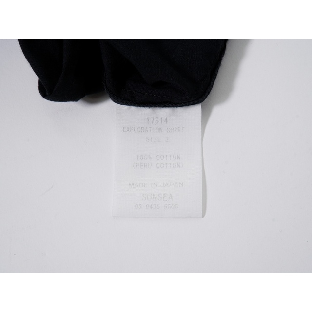 SUNSEA サンシー EXPLORATION SHIRTノーカラーエクスプローションシャツ【3】【MSHA70978】