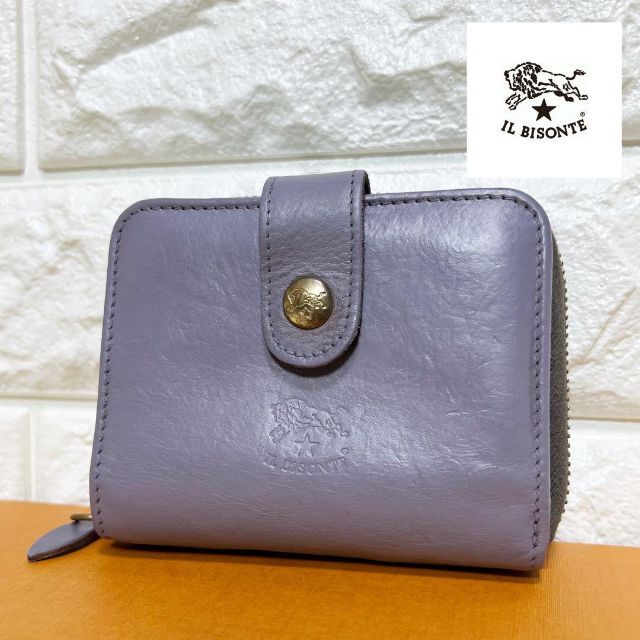 美品✨ IL BISONTE イルビゾンテ ジッピーウォレット パープル 期間