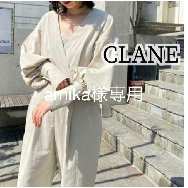 CLANE 2way カシュクールオールインワン