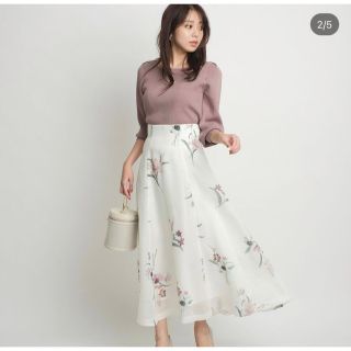 【美品】 JUSGLITTY ブーケフラワープリントスカート