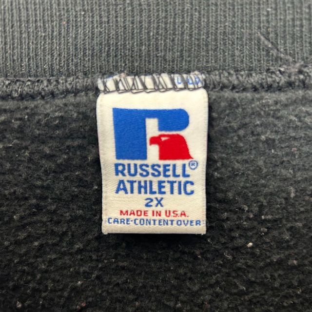 Russell Athletic(ラッセルアスレティック)の【希少‼︎】ラッセル USA製 無地 太アーム スウェット ブラック 美品 メンズのトップス(スウェット)の商品写真