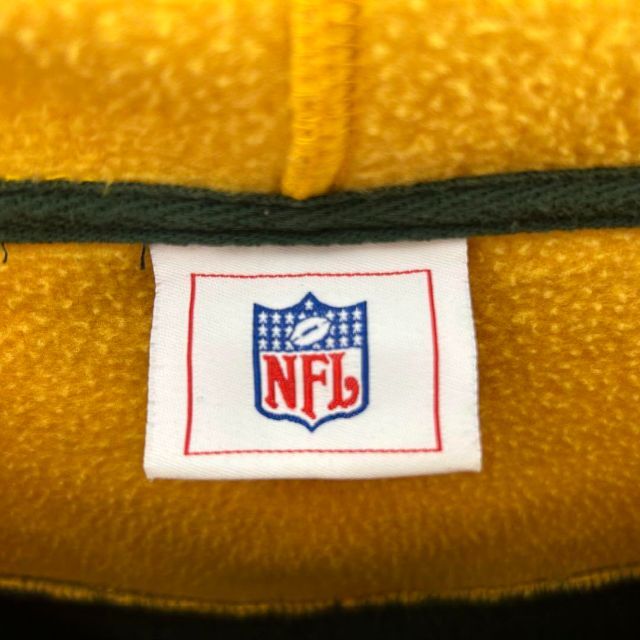 【希少‼︎】NFL 刺繍 パッカーズ フリースパーカー 緑黄 美品 8