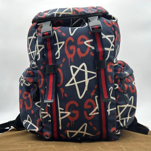Gucci - GUCCI グッチ ゴースト 総柄 ナイロンキャンバス バックパック