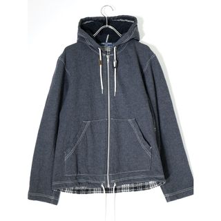 コムデギャルソンオムプリュス(COMME des GARCONS HOMME PLUS)のCOMME des GARCONS HOMMEコムデギャルソンオム 製品洗い加工ウール縮絨 チェック切替フルジップパーカー【S】【MTSA71153】(その他)