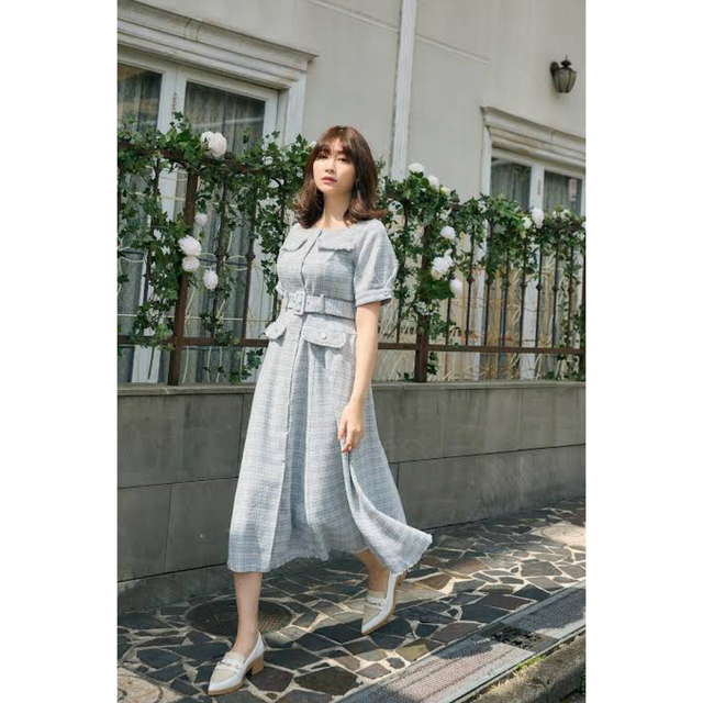 レディースherlipto ❤︎ Classic Tweed Belted Dress - ロング