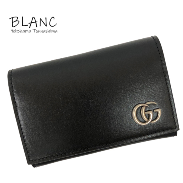 美品】GUCCI GG マーモント カードケース 名刺入れ レザー 黒-