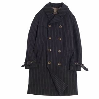 ジャンパトゥ(JEAN PATOU)の美品 ジャンポールゴルチエ Jean Paul GAULTIER FEMME コート トレンチコート ストライプ ウール アウター レディース 40(M相当) ブラック(トレンチコート)