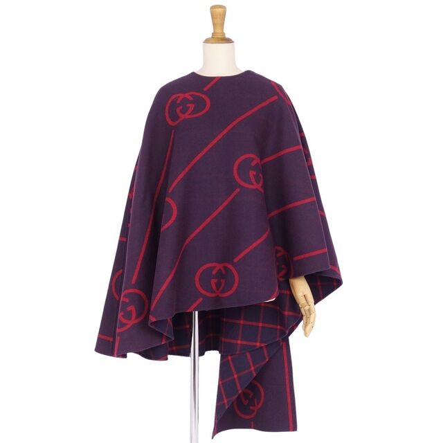GUCCI - 極美品 グッチ GUCCI ポンチョ コート ケープ インター GUCCI - 極美品 グッチ GUCCI ポンチョ コート ケープ インター