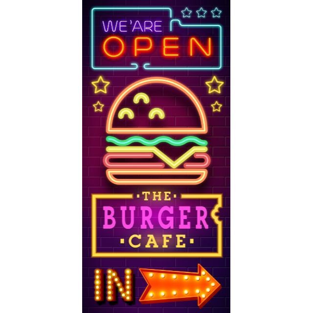 ハンバーガー カフェ ダイナー サイン 看板 置物 アメリカン雑貨 ハンバーガー カフェ ダイナー サイン 看板 置物 アメリカン雑貨