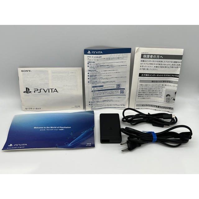 PlayStation Vita(プレイステーションヴィータ)の【液晶美品・完品】PS Vita PCH-2000 アクアブルー 本体 SONY エンタメ/ホビーのゲームソフト/ゲーム機本体(携帯用ゲーム機本体)の商品写真