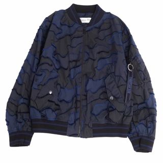 クリスチャンディオール(Christian Dior)の極美品 クリスチャンディオール Christian Dior ジャケット 20AW ブルゾン カモフラージュ ジップアップ アウター レディース イタリア製 F34 GB6 USA2(S相当) ブラック/ネイビー(その他)