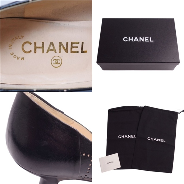 CHANEL(シャネル)のシャネル CHANEL パンプス ココマーク カーフレザー ヒール シューズ 靴 レディース イタリア製 35C ブラック レディースの靴/シューズ(ハイヒール/パンプス)の商品写真