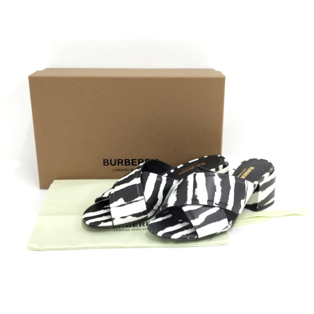 BURBERRY(バーバリー)のBURBERRY サンダル レディース ゼブラ ホワイト ブラック レディースの靴/シューズ(サンダル)の商品写真