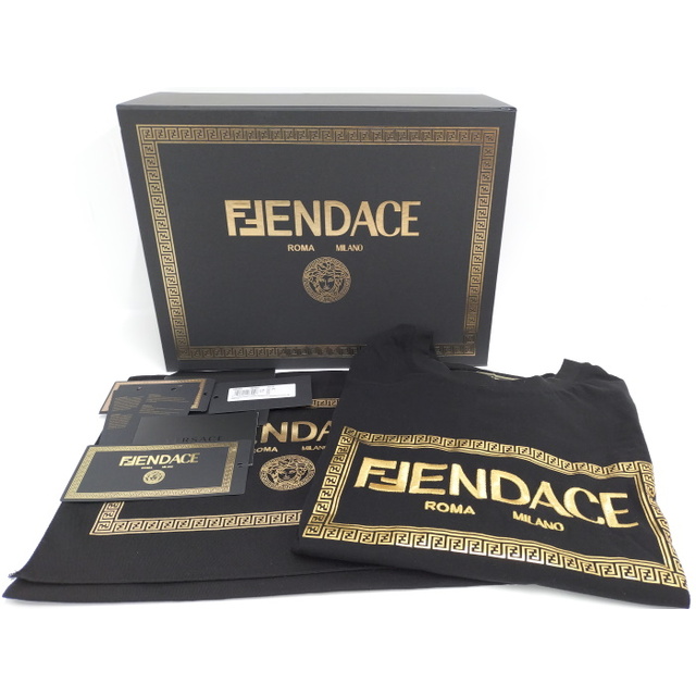 FENDACE 半袖 ロゴTシャツ メデューサ コットン ブラック 2XL | www